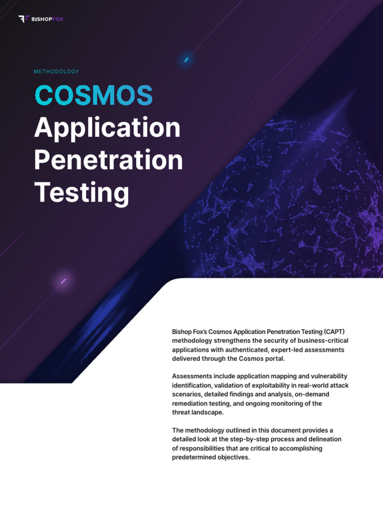 Bishop Fox Cosmos Application Penetration Testing CAPT Methodology ...