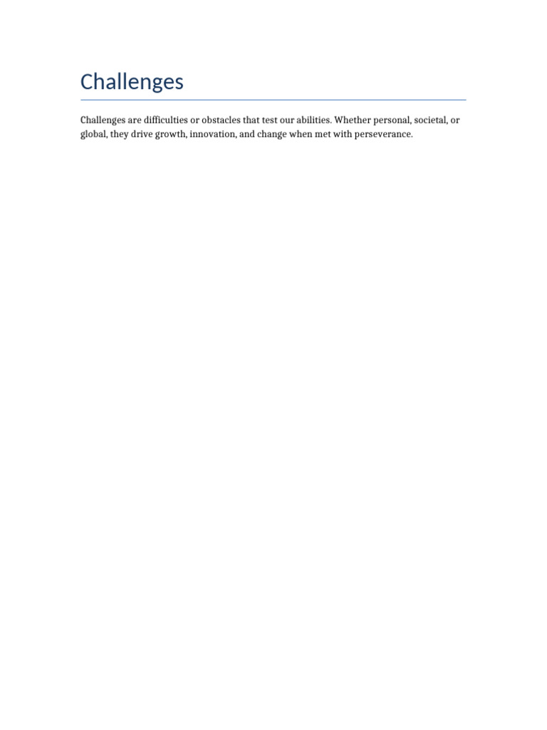 Challenges | PDF
