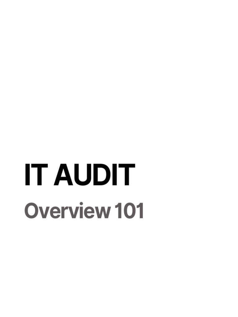 IT Audit Overview | PDF