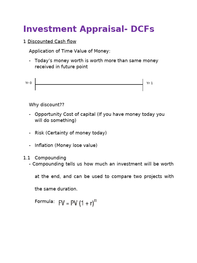 DCF Investment Appraisal Methods | PDF | Net Present Value | Present Value