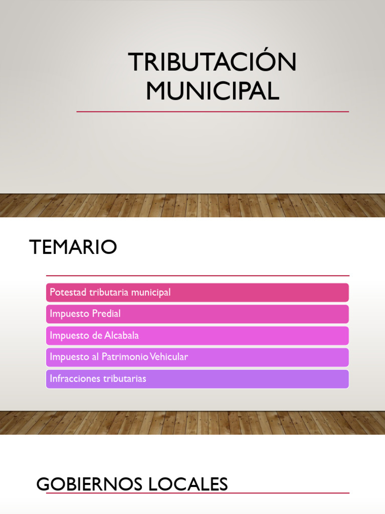 Potestad Tributaria Municipal en Perú | PDF | Impuestos | Propiedad