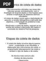 Instrumentos de Coleta de Dados