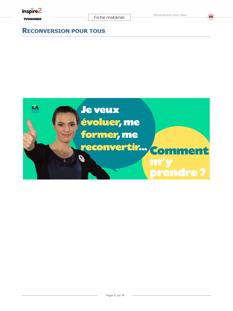 Conseils pour la reconversion professionnelle | PDF
