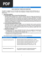 American Express Fees and Charges Overview | PDF | Credit Card | Fee
