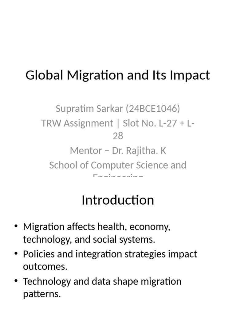 Impact of Global Migration Trends | PDF