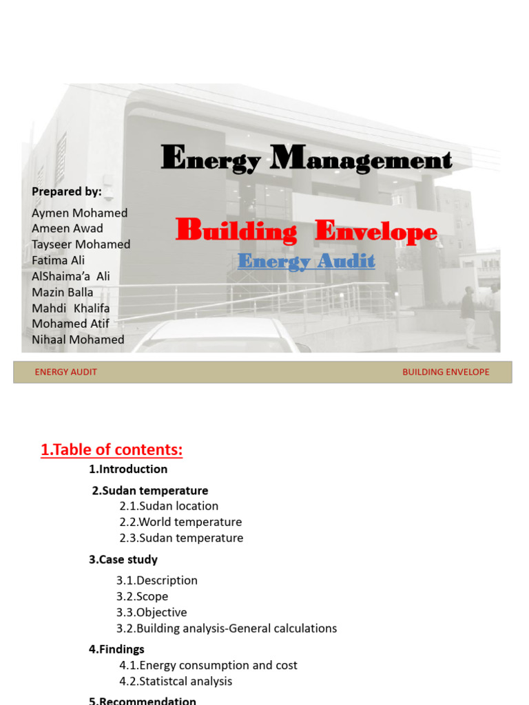Building Envelope Energy Audit Report | PDF | Building Insulation | Wall