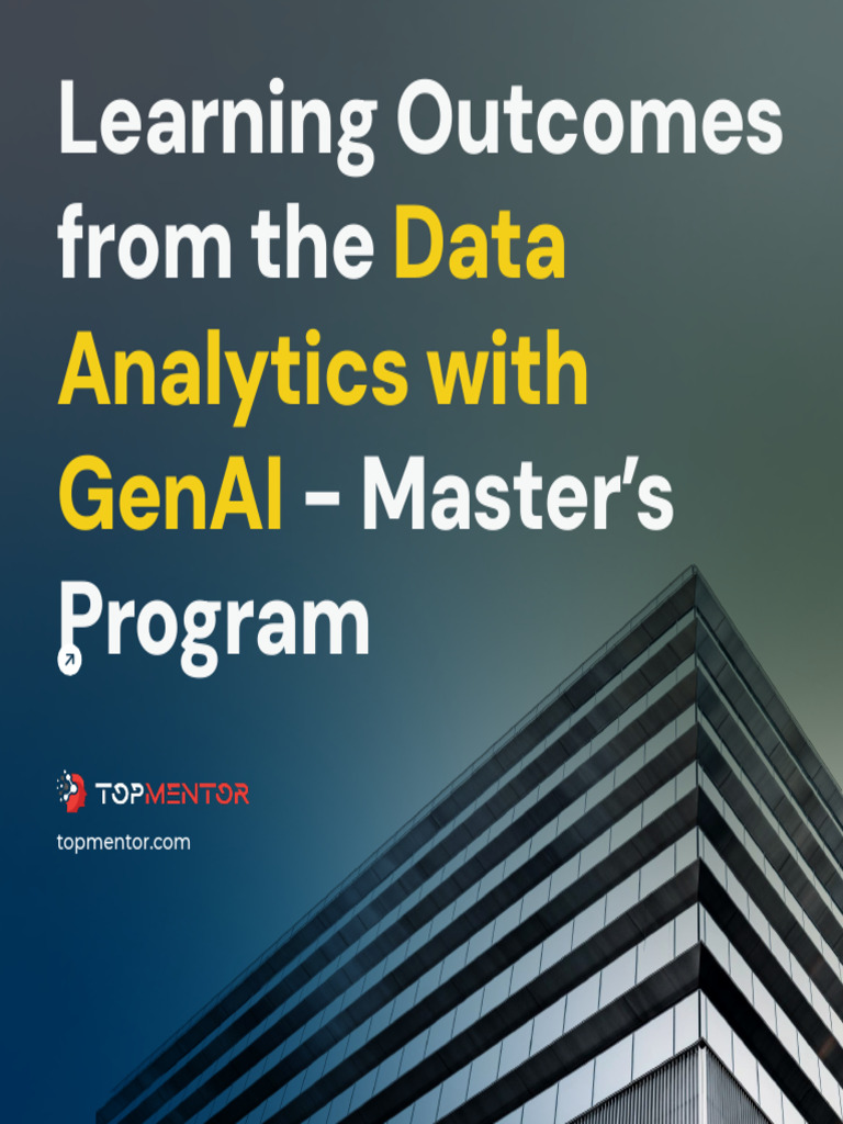Data Analytics & GenAI Mastery Program | PDF | Data | Data Science