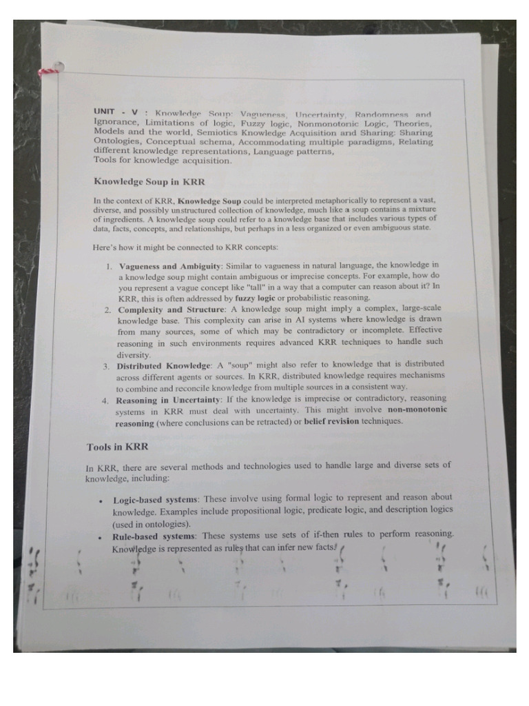 KRR Unit 5 | PDF