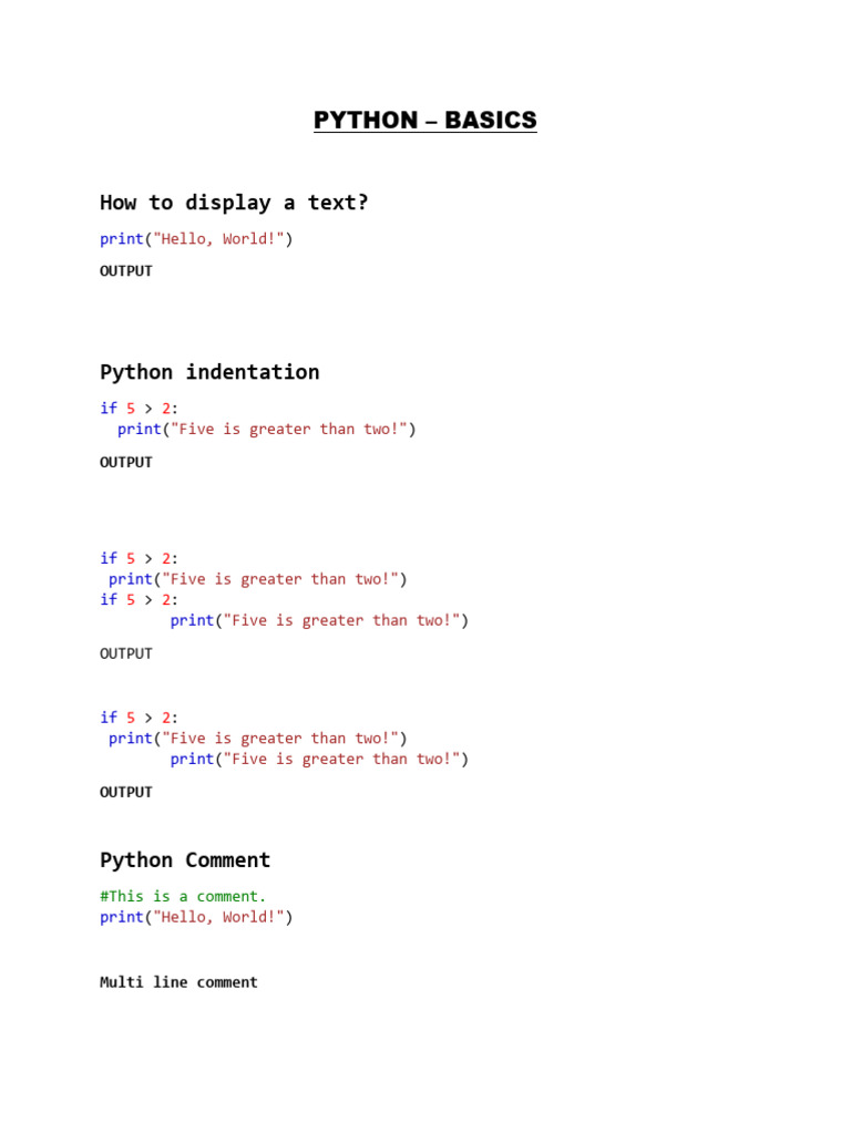 Python Basics: Variables and Control Flow | PDF | Control Flow | Data Type