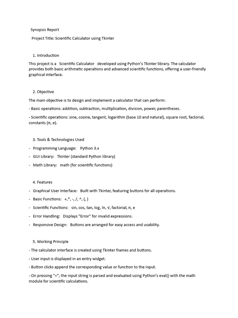 Synopsis Report | PDF