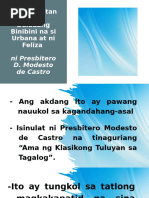 Pagsusulatan Nang Dalawang Binibini Na Si Urbana at Si Feliza | PDF