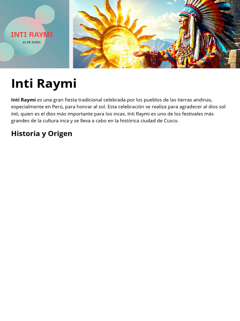 Inti Raymi | PDF