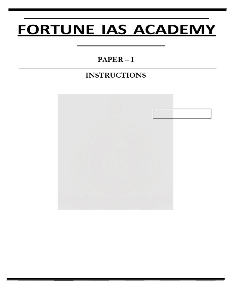 IAS General Studies Paper I 2023 | PDF | Tide | Lake