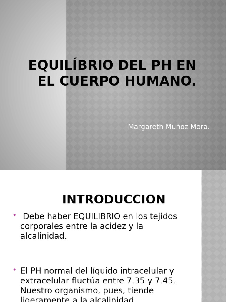 Equilíbrio Do PH No Corpo Humano | PDF | Ph | Calcio