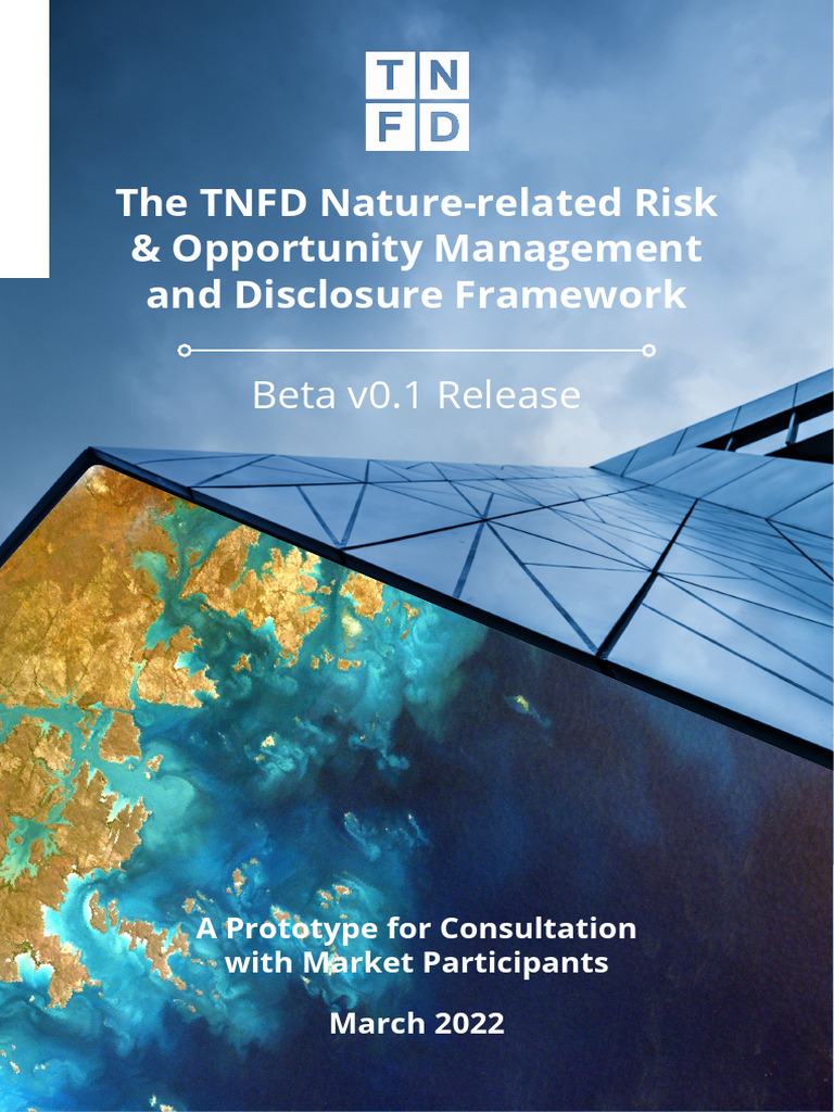 TNFD Framework Beta v0.1 FINAL | PDF | Risk | Risk Management