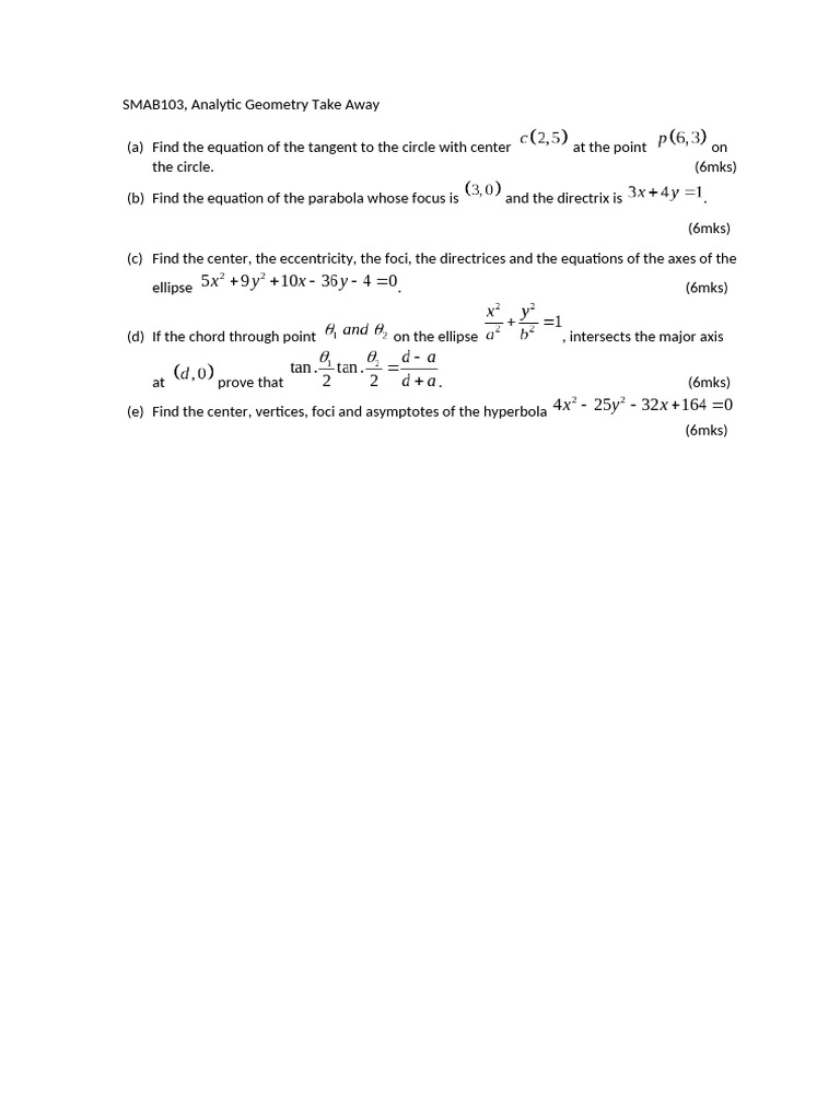 Smab103 Take Away | PDF