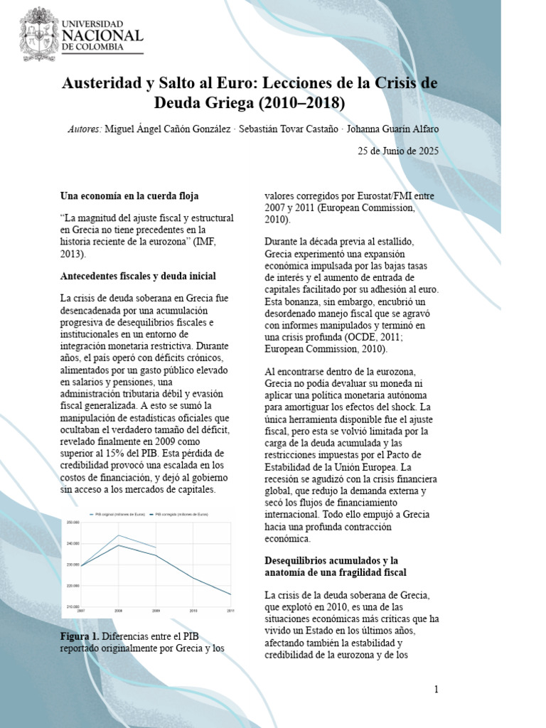 Crisis de Deuda Griega: Austeridad y Euro | PDF | Deuda | Balance ...