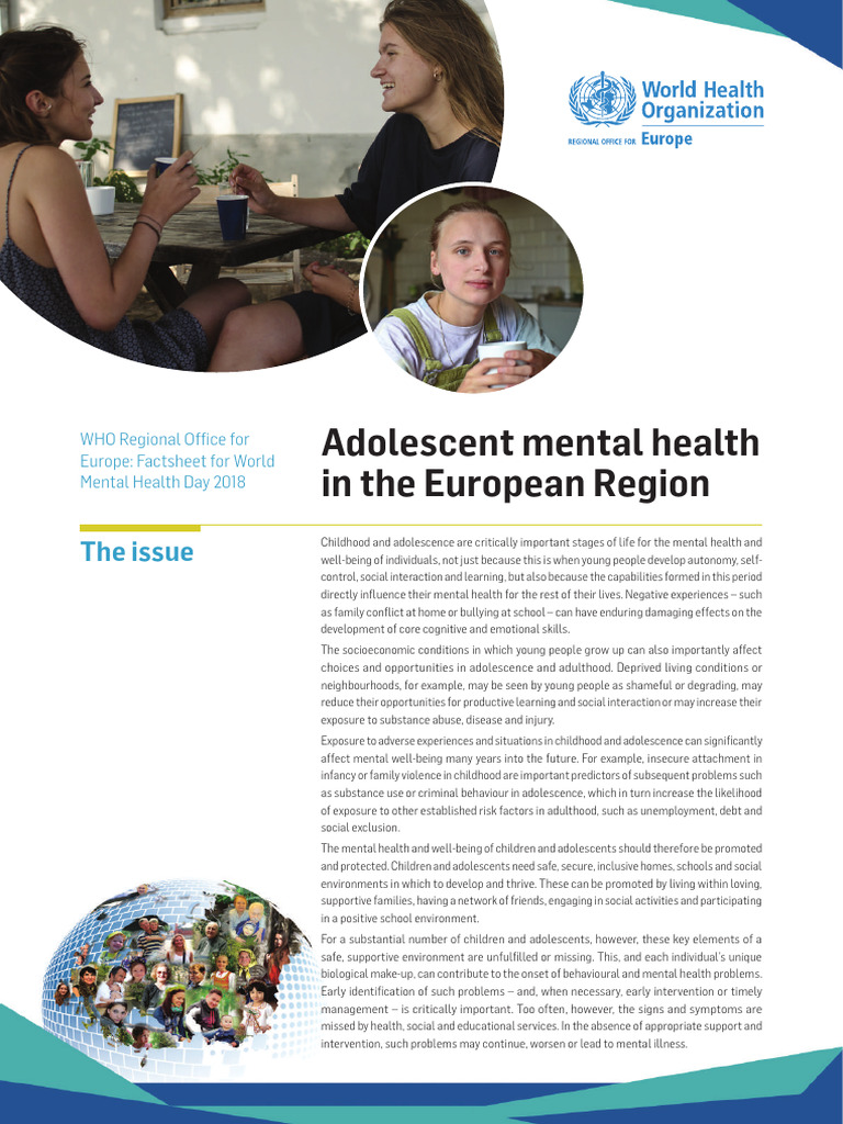 Adolescent Mental Health in Europe: Key Insights | PDF | Mental Health ...