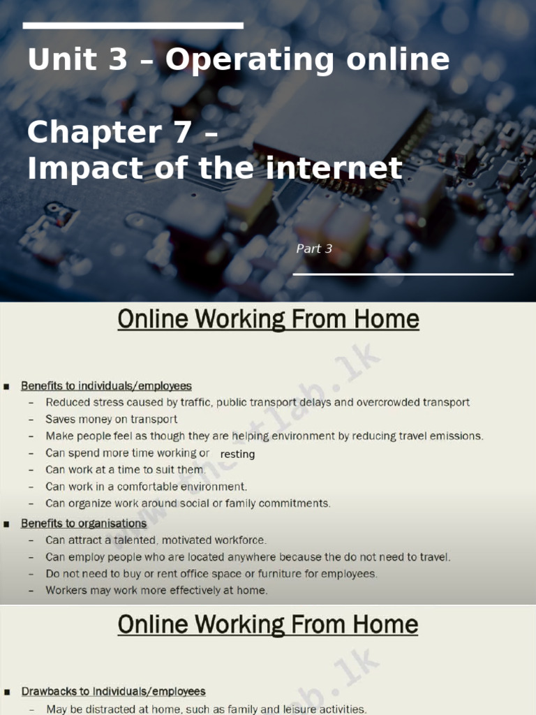 Unit 3 - Chap 7 Impact of Internet - Part 3 | PDF