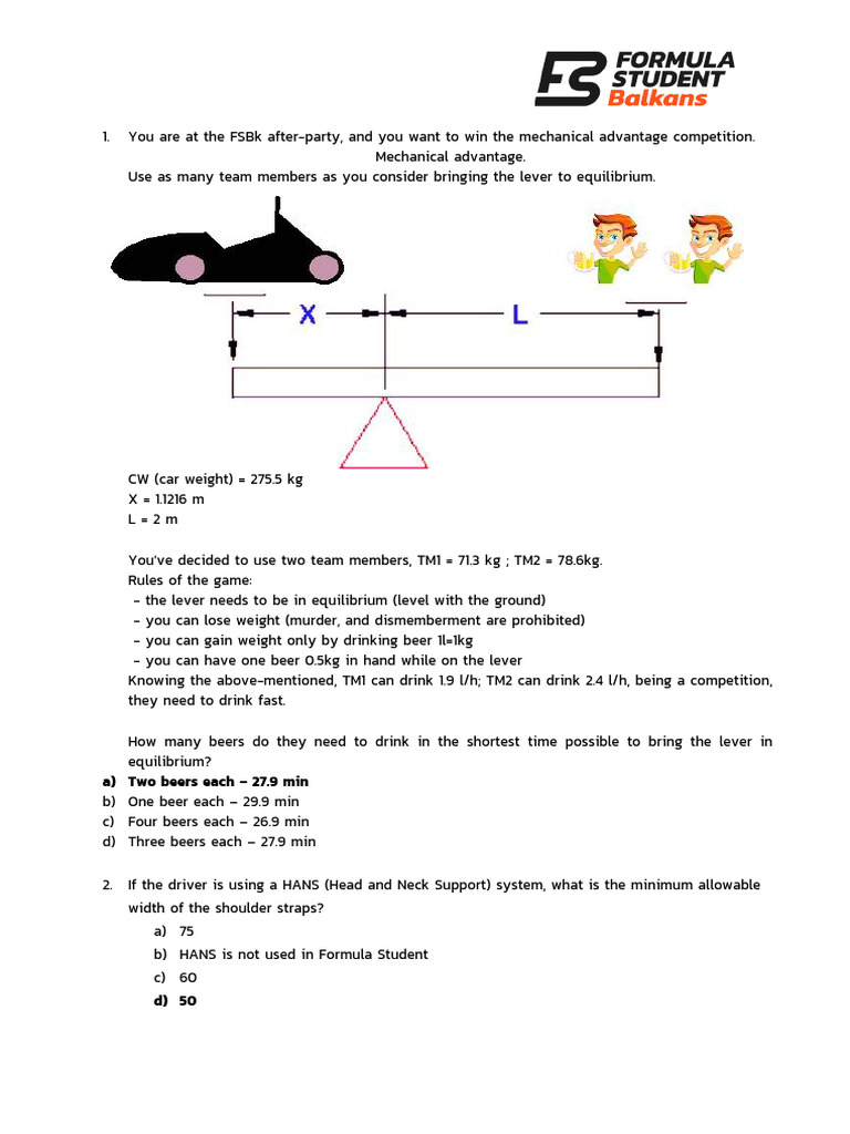 FSBk Competition Mechanics and Rules | PDF | Vehicles | Mechanical ...