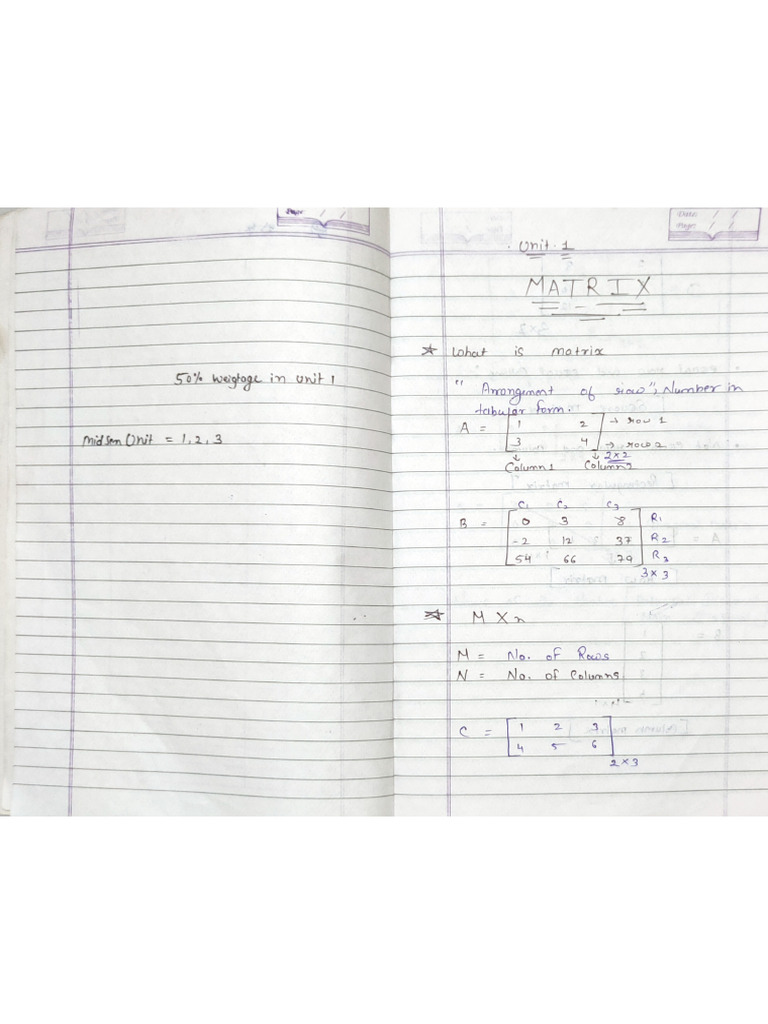 Maths Unit 1 | PDF