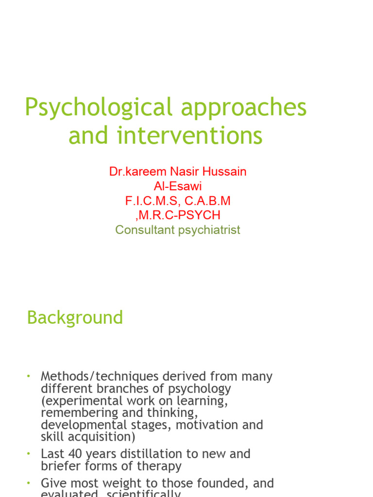 Curated visual reference: Gallery Detail: Psychological Approaches And Interventions Pdf Cognitive Behavioral Therapy
