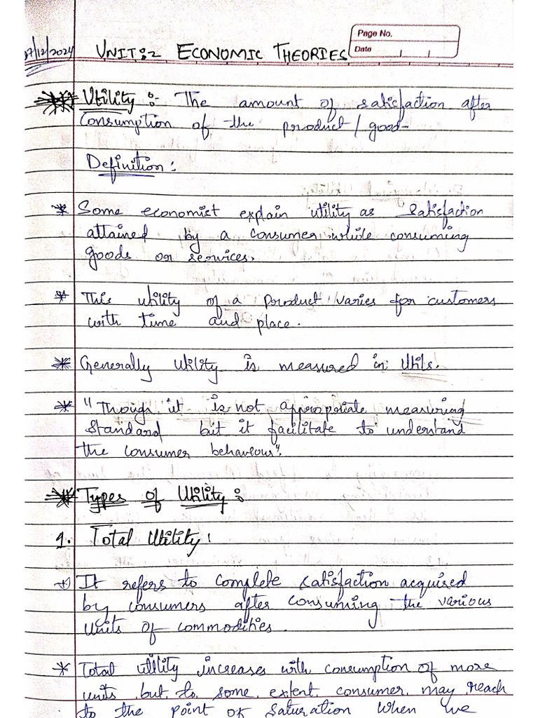 Economics Notes - Unit 2 | PDF
