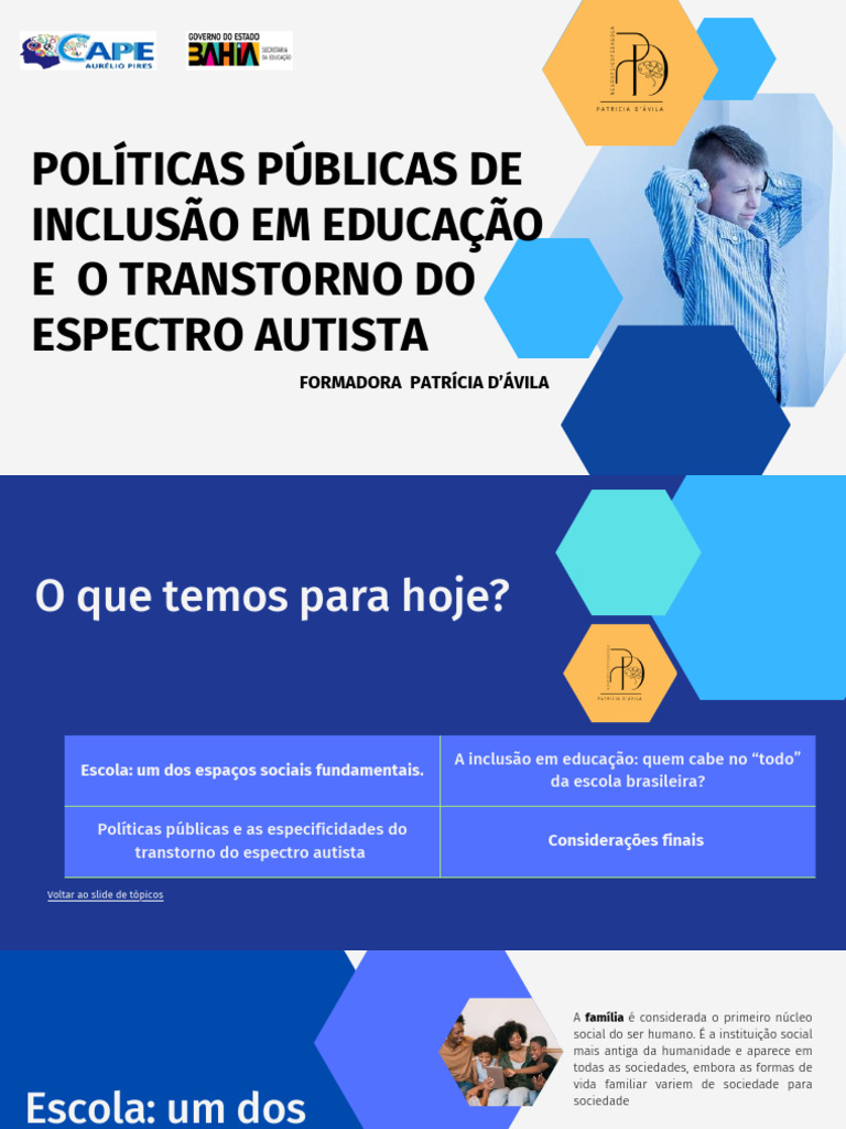 Políticas Públicas de Inclusão em Educação e o Transtotno Do Espectro ...