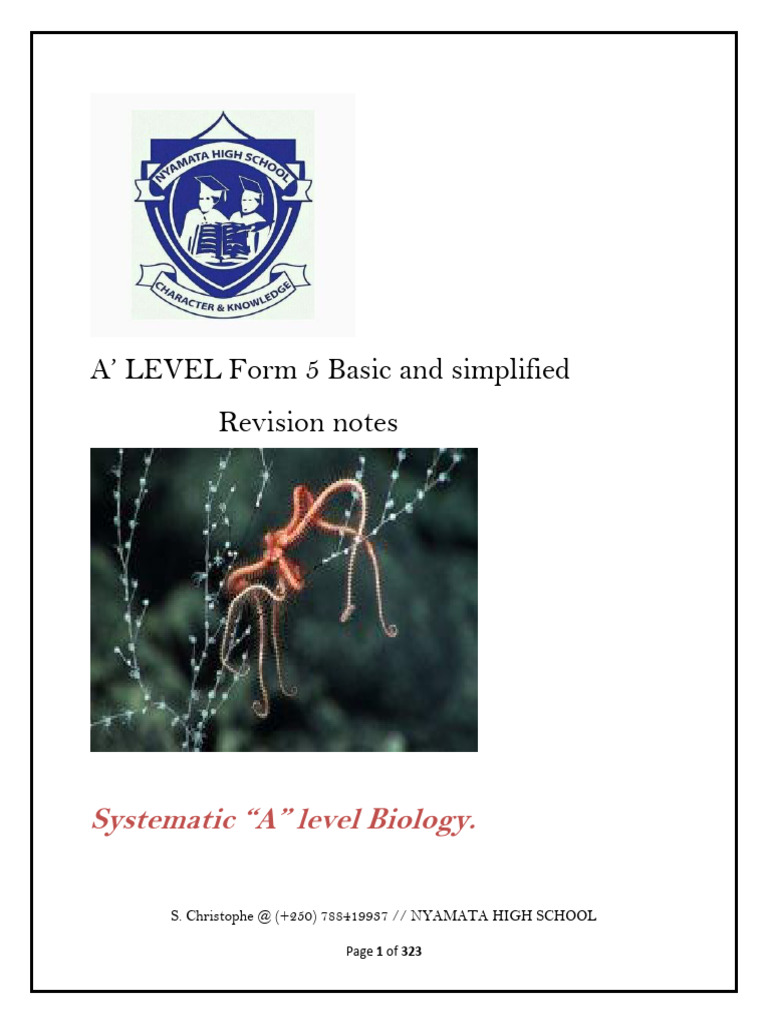 s5 Notes Made by Chris | PDF | Cell Membrane | Mimicry