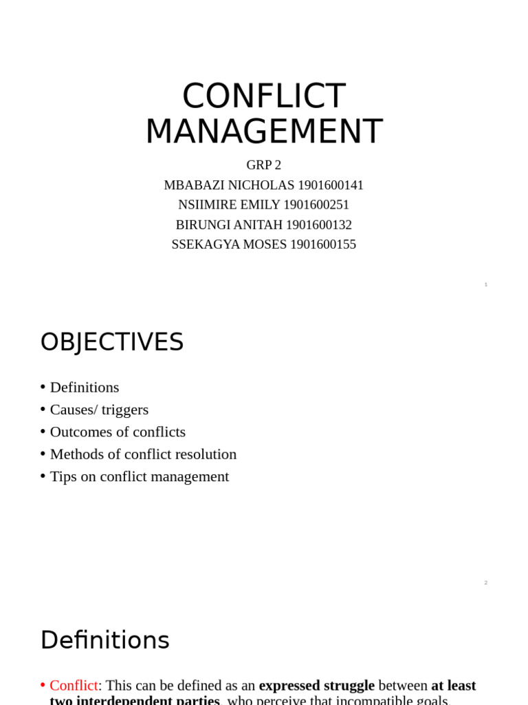 Conflict Management in The Most of Our Work Places | PDF | Conflict ...