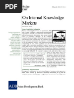 Download On Internal Knowledge Markets by ADB Knowledge Solutions SN88507958 doc pdf