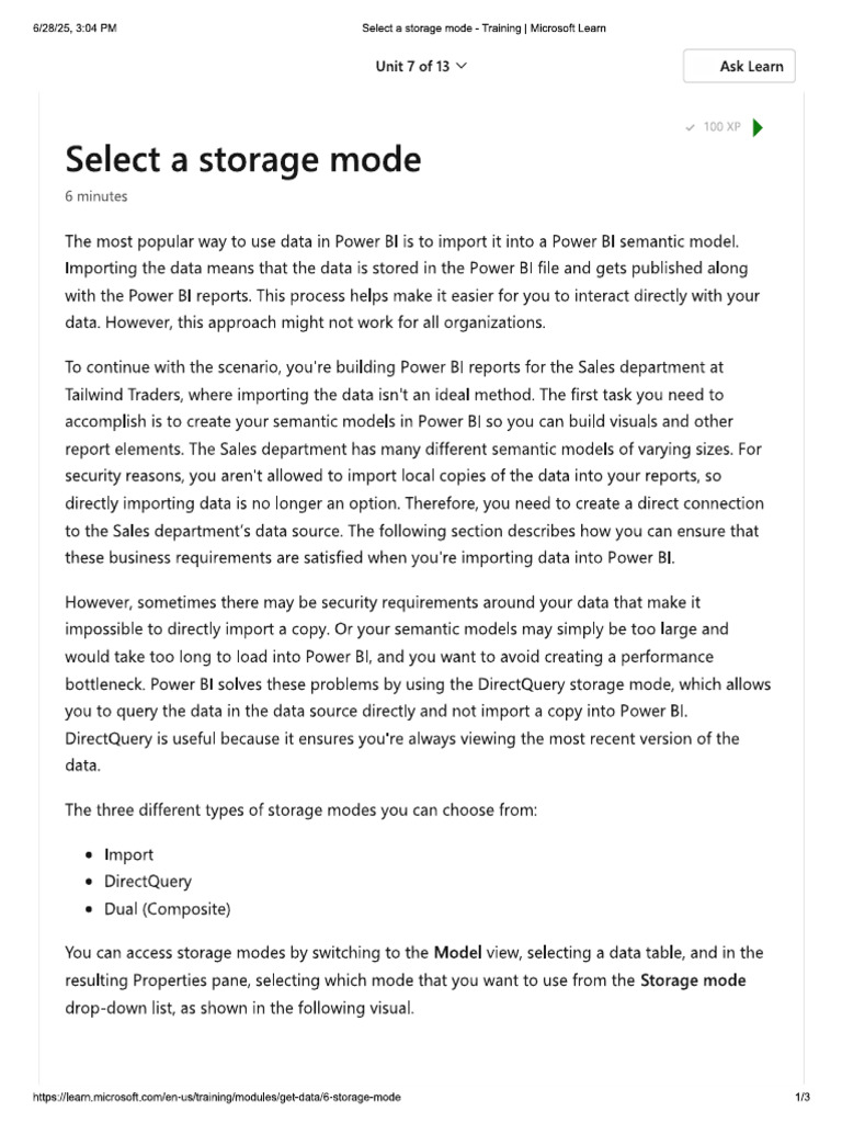 Select A Storage Mode | PDF