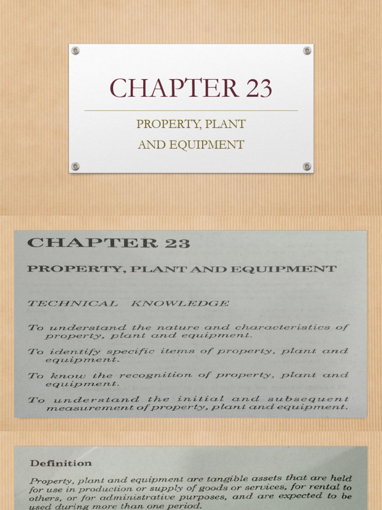 CHAPTER 23 Property Plant Equipment | PDF