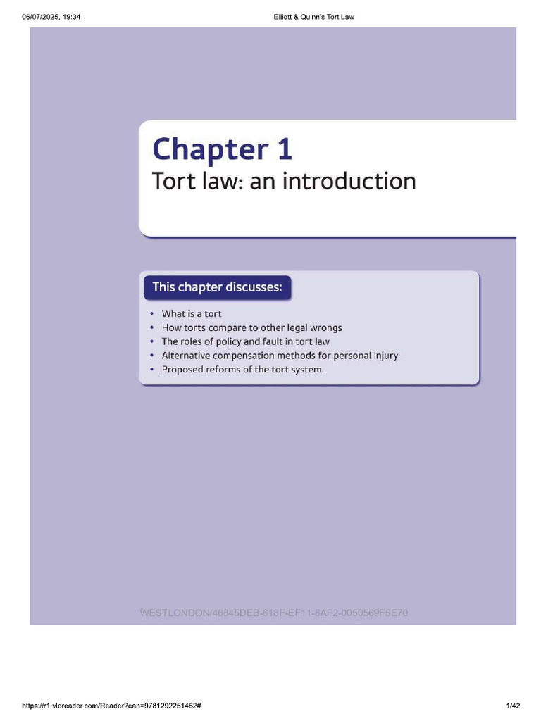 Tort Law | PDF