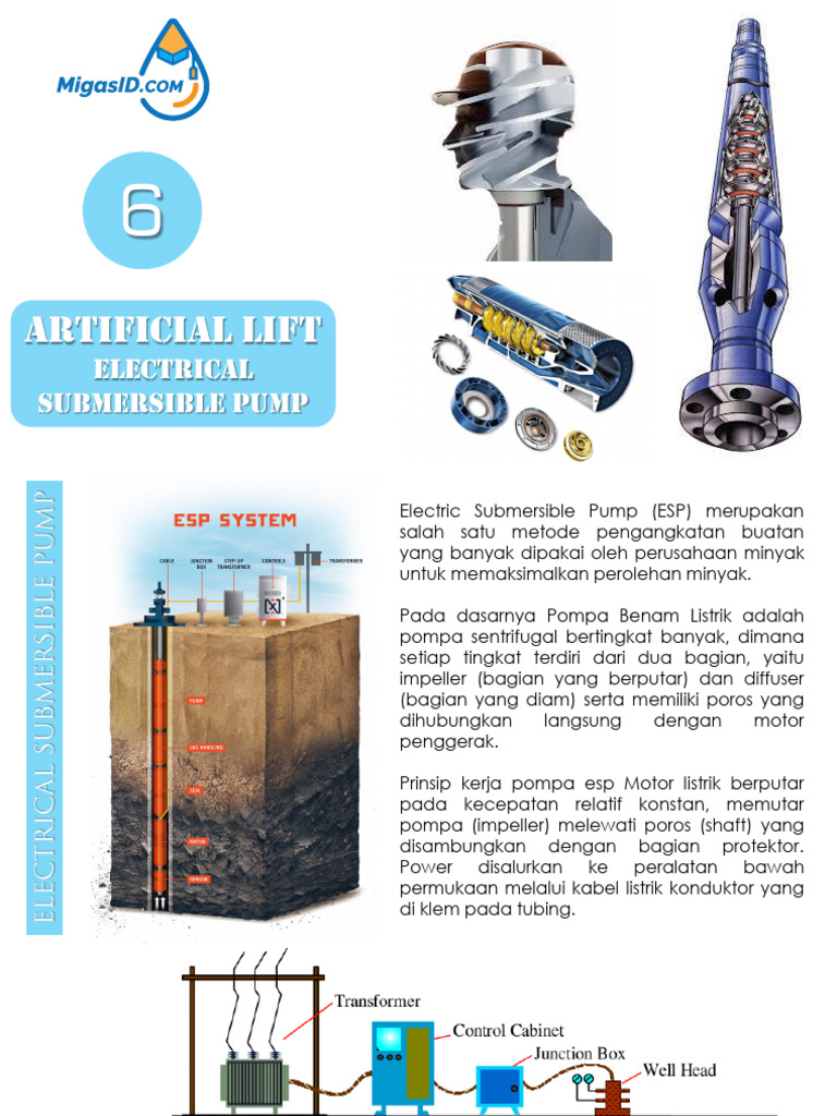Materi 6 Electrcical Submersible Pump E-Course Artificial Lift | PDF