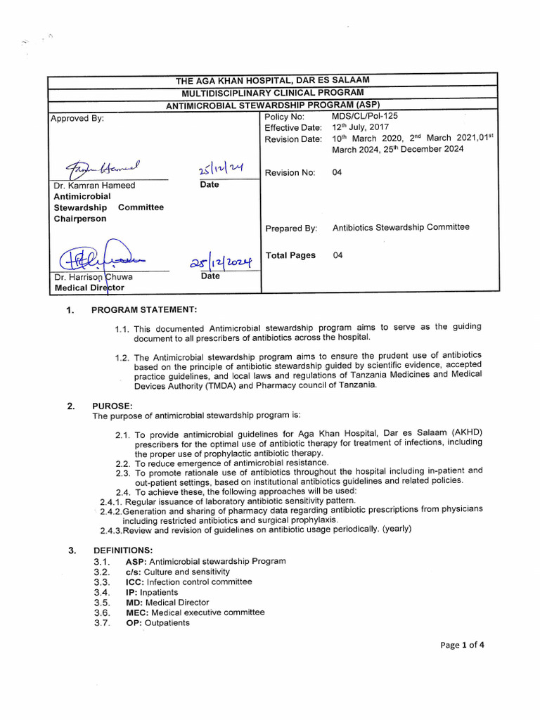Antibiotic Stewardship Program Pdf Clinical Medicine Pharmacy