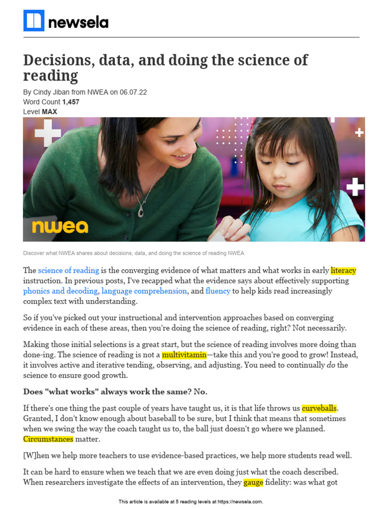 Decisions Data and Science of Reading | PDF | Phonics | Learning