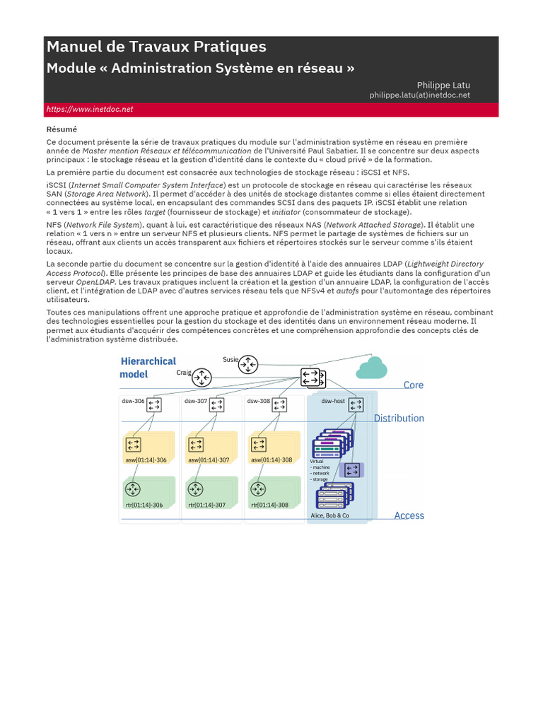 Travaux Pratiques en Administration Réseau | PDF | Protocoles Internet ...