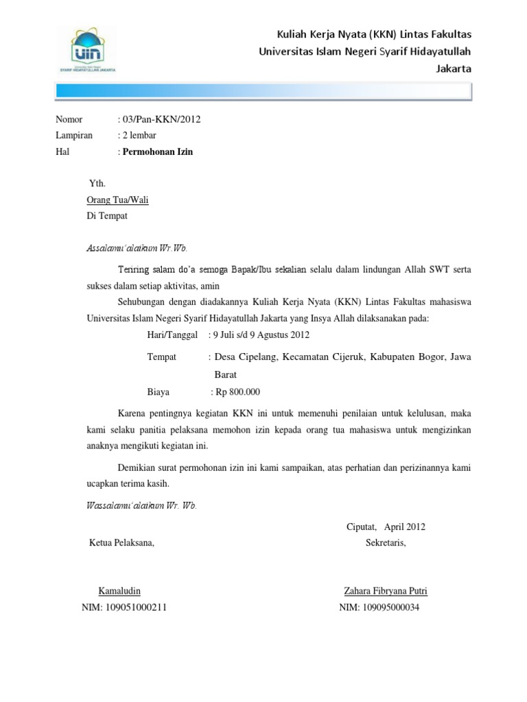 Surat Permohonan Opname Pekerjaan - Selangor g