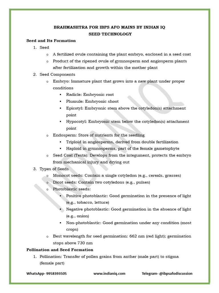 Brahmashtra For Ibps Afo Mains by Indian Iq Demo - No | PDF | Seed ...