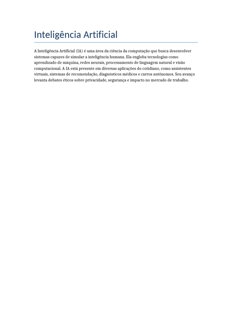 O que é Inteligência Artificial? | PDF