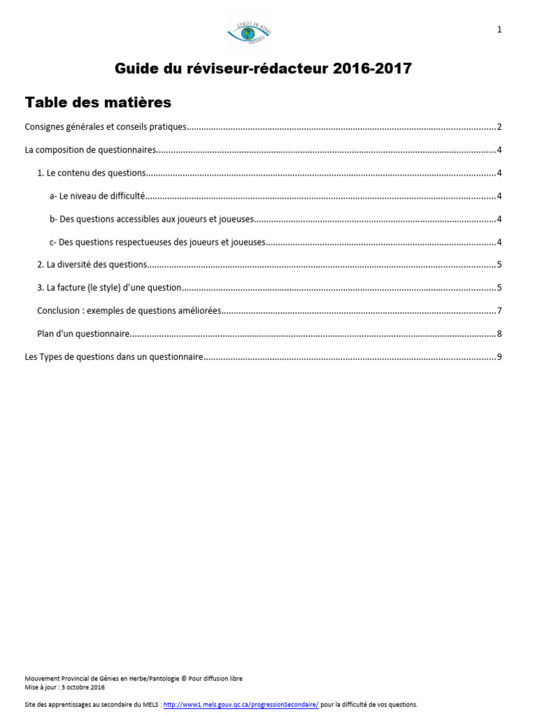 Rédaction de questionnaires efficaces | PDF | Phrase