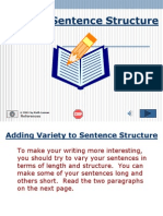 Varying Sentence Structure