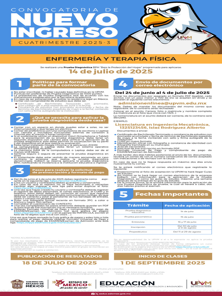 Proceso de Admisión en UPVM 2025 | PDF | Informática