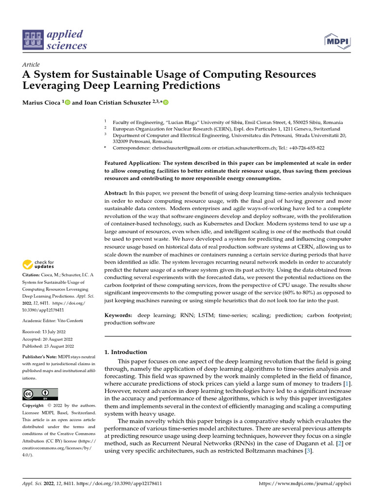 Sustainable Computing with Deep Learning | PDF | Deep Learning ...