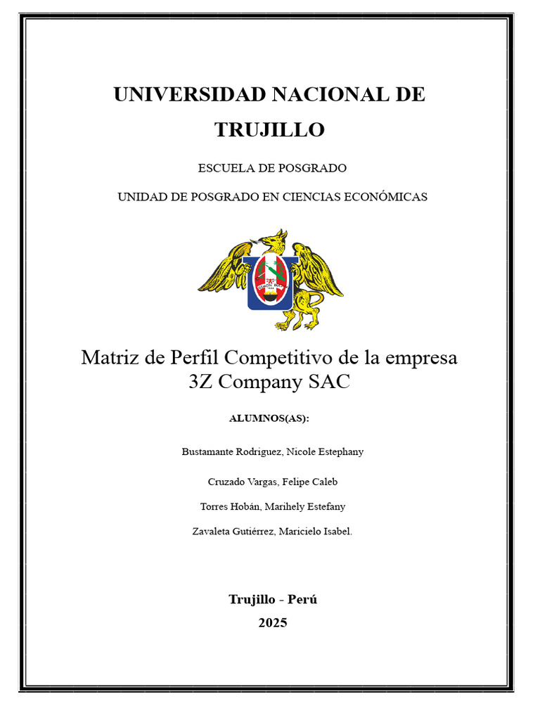 TC 08 - Matriz MPC de La Empresa 3Z Company | PDF