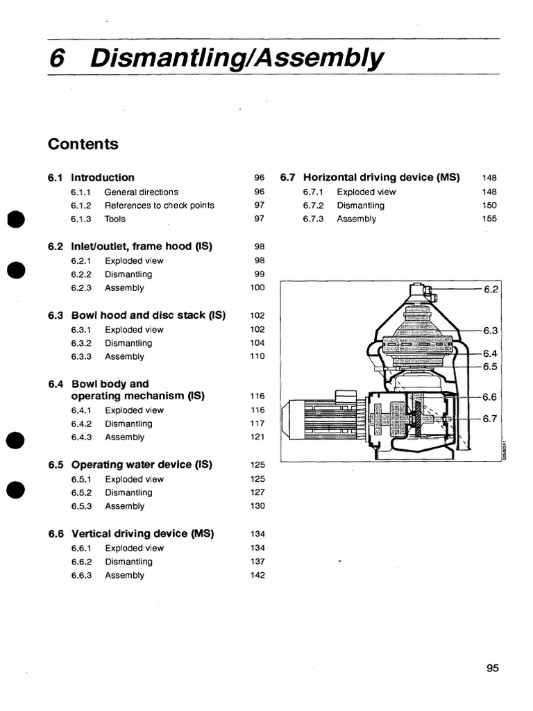 Separator Dismantling and Assembly Guide | PDF | Bearing (Mechanical ...