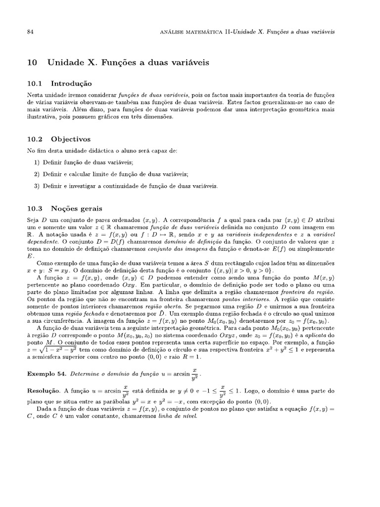 Aula 1 - Funcoes de Duas Variaveis | PDF
