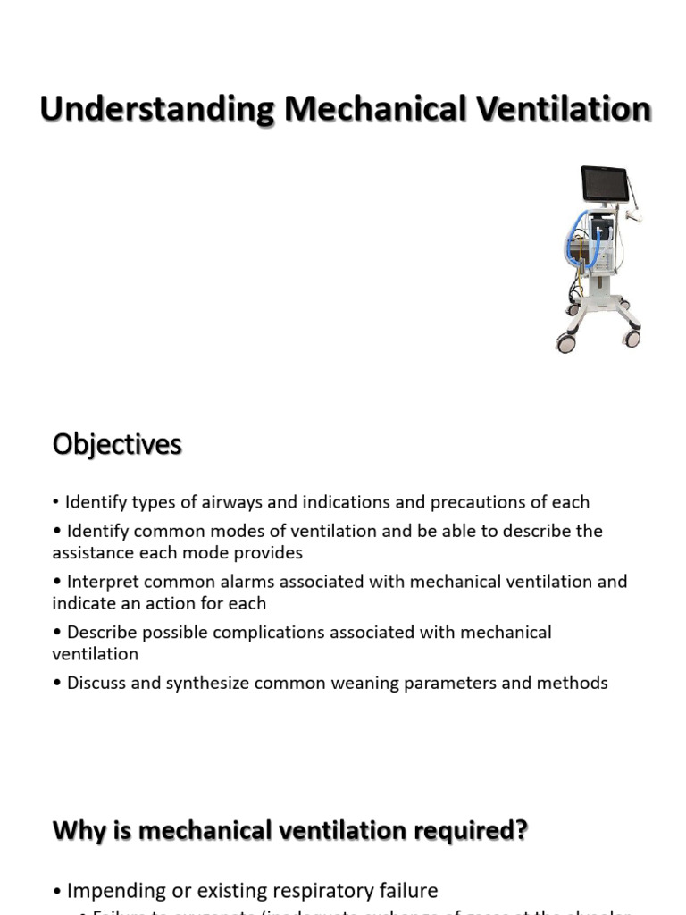 Mechanical Ventilation Overview | PDF | Pulmonology | Medical Specialties