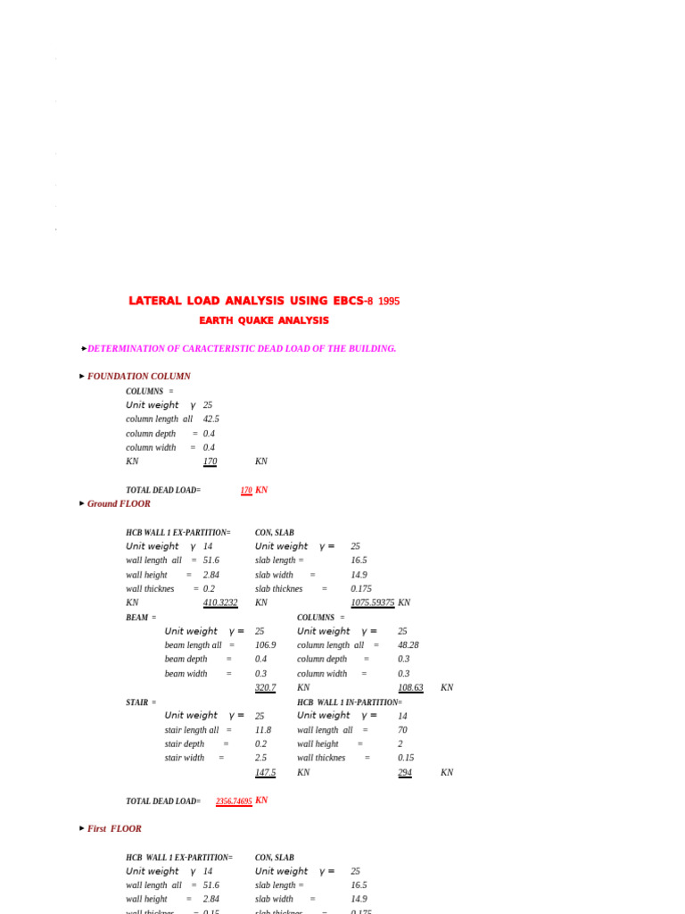 Lateral Load Analysis 1995-Dr Sol - Abay | PDF | Column | Civil Engineering